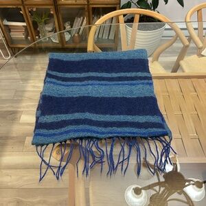 Vintage Mohair Wool Striped  Scarf
